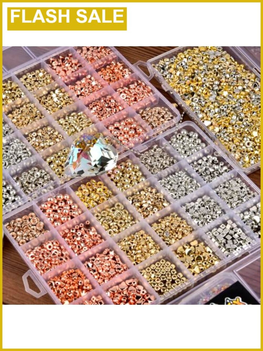 2000 Pcs 6mm Round Spacer Beads for Jewelry Making - Metallic Mix DIY Craft -